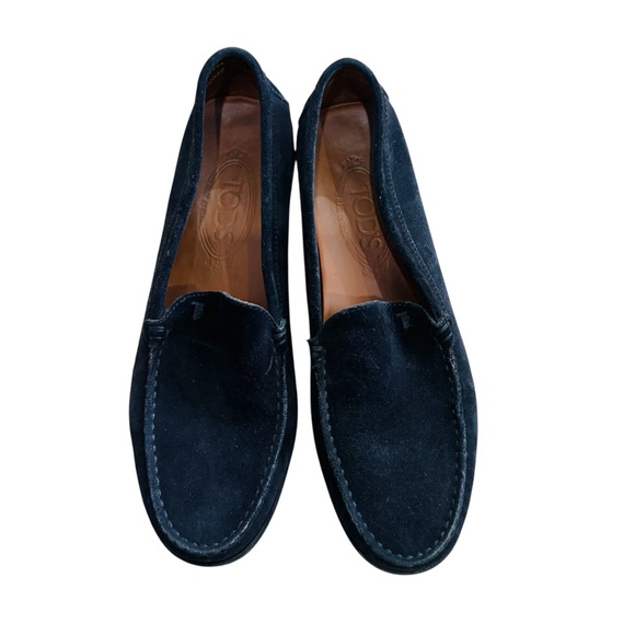 Tod's Shoes - TOD’S woman’s suede black loafers size 81/2 EUC